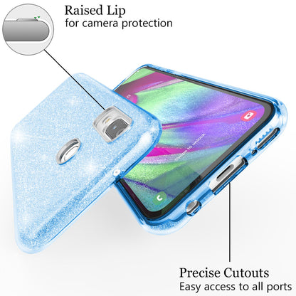NALIA Glitzerhülle für Samsung Galaxy A40 – Funkelnder Glitzer-Look & Grip – SHINEPOP (Silikon Case) – Marke aus Berlin