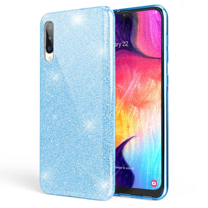 NALIA Glitzerhülle für Samsung Galaxy A50 – Funkelnder Glitzer-Look & Grip – SHINEPOP (Silikon Case) – Marke aus Berlin