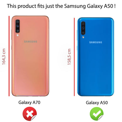 NALIA Silikonhülle für Samsung Galaxy A50 – Rutschfest & Matt – VORTEX (Gebürstete Optik & Carbon Design) – Marke aus Berlin