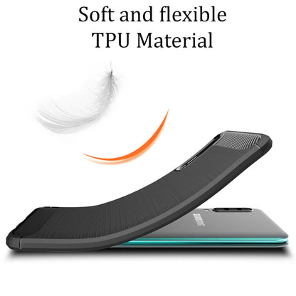 NALIA Silikonhülle für Samsung Galaxy A50 – Rutschfest & Matt – VORTEX (Gebürstete Optik & Carbon Design) – Marke aus Berlin