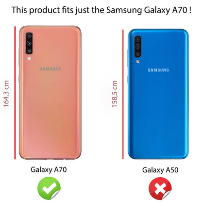 NALIA Silikonhülle für Samsung Galaxy A70 – Rutschfest & Matt – VORTEX (Gebürstete Optik & Carbon Design) – Marke aus Berlin