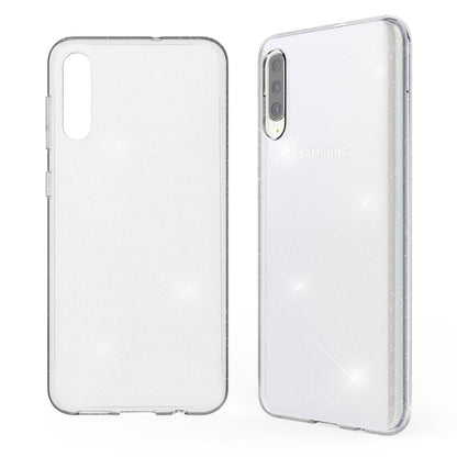 NALIA Glitzerhülle für Samsung Galaxy A50 – Funkelndes Silikon Case – DAZZLIN (Transparent & Stoßfest) – Marke aus Berlin