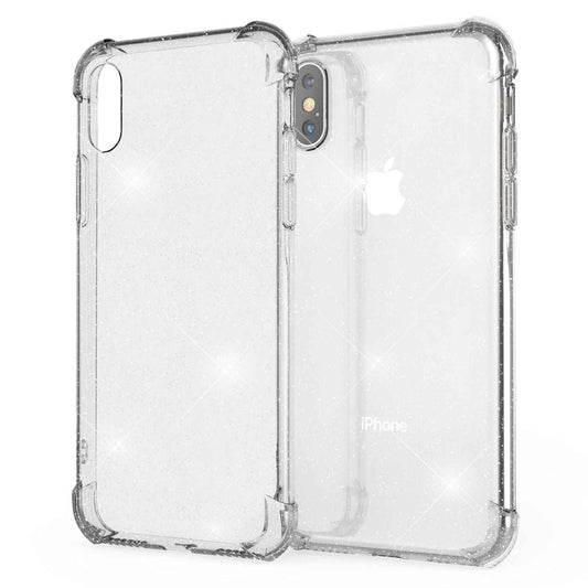 NALIA Glitzer Hülle kompatibel mit iPhone XS Max, Glitter Case Silikon Schutzhülle Strass Handy-Tasche Durchsichtig Dünn, Handyhülle Bling Cover Phone Bumper Soft Gummi Etui Weich