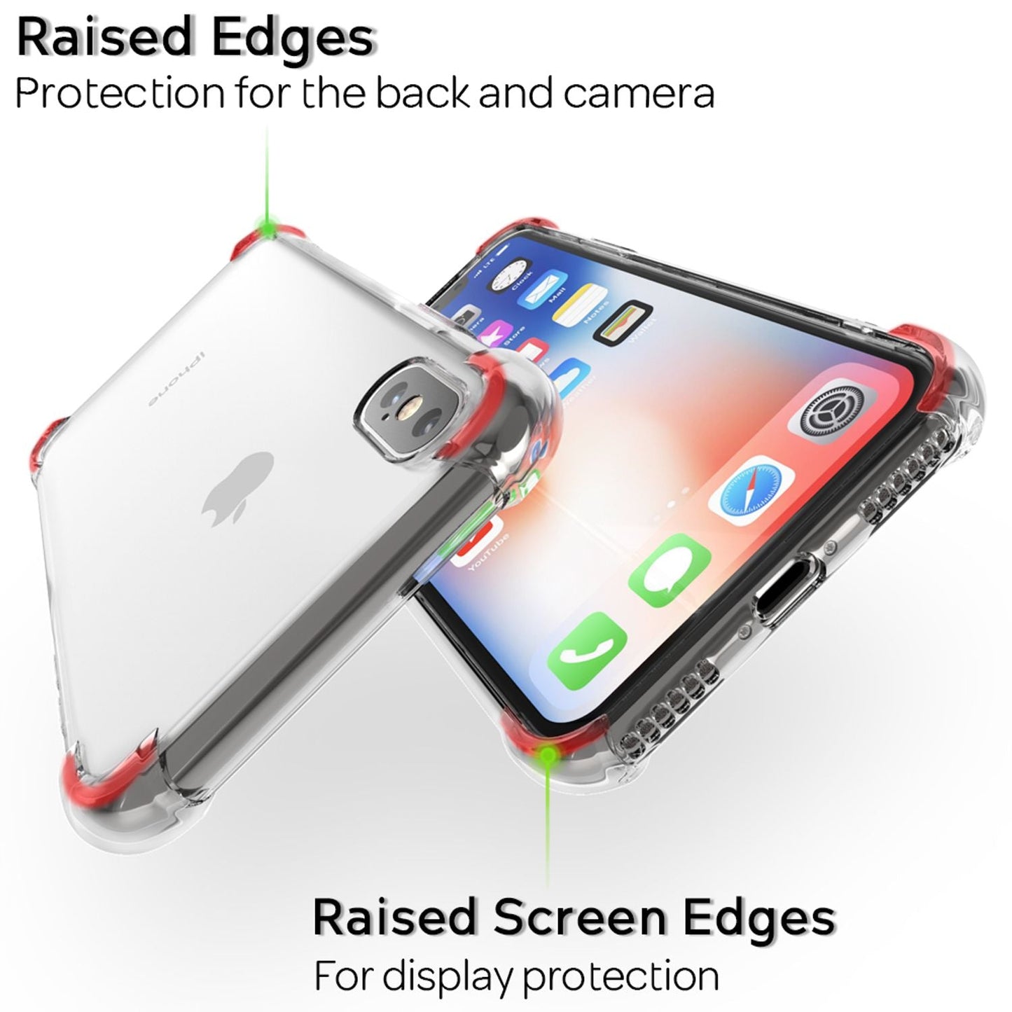 NALIA Glitzer Hülle kompatibel mit iPhone XS Max, Glitter Case Silikon Schutzhülle Strass Handy-Tasche Durchsichtig Dünn, Handyhülle Bling Cover Phone Bumper Soft Gummi Etui Weich