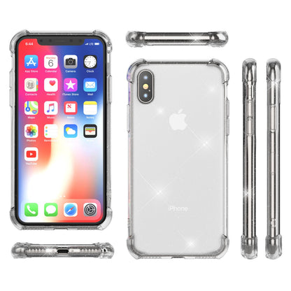 NALIA Glitzer Hülle kompatibel mit iPhone XS Max, Glitter Case Silikon Schutzhülle Strass Handy-Tasche Durchsichtig Dünn, Handyhülle Bling Cover Phone Bumper Soft Gummi Etui Weich