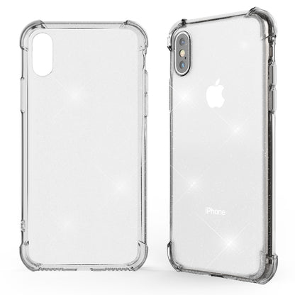 NALIA Glitzer Hülle kompatibel mit iPhone XS Max, Glitter Case Silikon Schutzhülle Strass Handy-Tasche Durchsichtig Dünn, Handyhülle Bling Cover Phone Bumper Soft Gummi Etui Weich