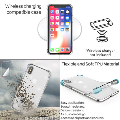 NALIA Glitzer Hülle kompatibel mit iPhone XS Max, Glitter Case Silikon Schutzhülle Strass Handy-Tasche Durchsichtig Dünn, Handyhülle Bling Cover Phone Bumper Soft Gummi Etui Weich