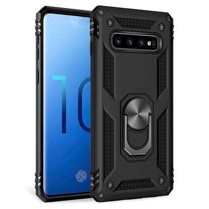 NALIA Panzerhülle für Samsung Galaxy S10 – Ring-Ständer 360° & Magnet-Halterung Kompatibel – RINGDEFEND (Stoßfestes Outdoor Case) – Marke aus Berlin