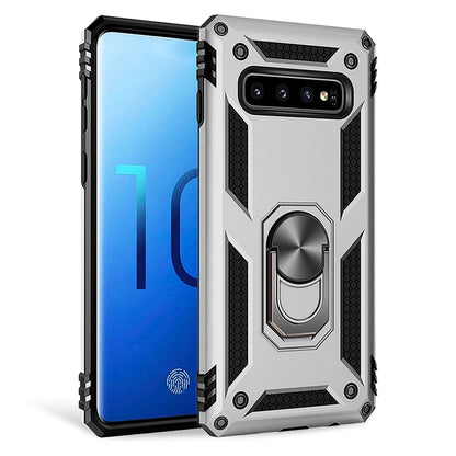 NALIA Panzerhülle für Samsung Galaxy S10 Plus – Ring-Ständer 360° & Magnet-Halterung Kompatibel – RINGDEFEND (Stoßfestes Outdoor Case) – Marke aus Berlin