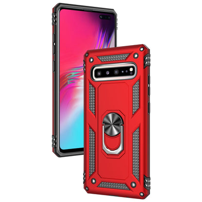 NALIA Panzerhülle für Samsung Galaxy S10 5G – Ring-Ständer 360° & Magnet-Halterung Kompatibel – RINGDEFEND (Stoßfestes Outdoor Case) – Marke aus Berlin