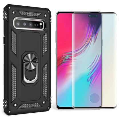 NALIA Panzerhülle für Samsung Galaxy S10 5G – Ring-Ständer 360° & Magnet-Halterung Kompatibel – RINGDEFEND (Stoßfestes Outdoor Case) – Marke aus Berlin