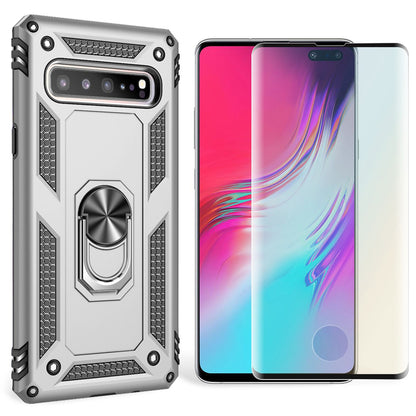 NALIA Panzerhülle für Samsung Galaxy S10 5G – Ring-Ständer 360° & Magnet-Halterung Kompatibel – RINGDEFEND (Stoßfestes Outdoor Case) – Marke aus Berlin
