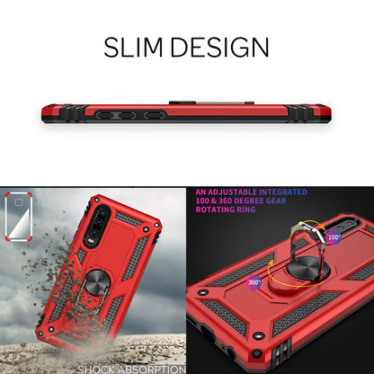 NALIA Panzerhülle für Huawei P30 – Ring-Ständer 360° & Magnet-Halterung Kompatibel – RINGDEFEND (Stoßfestes Outdoor Case) – Marke aus Berlin