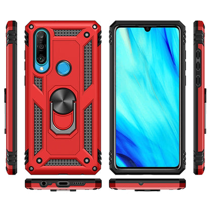 NALIA Panzerhülle für Huawei P30 Lite – Ring-Ständer 360° & Magnet-Halterung Kompatibel – RINGDEFEND (Stoßfestes Outdoor Case) – Marke aus Berlin