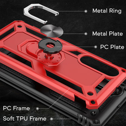 NALIA Panzerhülle für Huawei P30 – Ring-Ständer 360° & Magnet-Halterung Kompatibel – RINGDEFEND (Stoßfestes Outdoor Case) – Marke aus Berlin