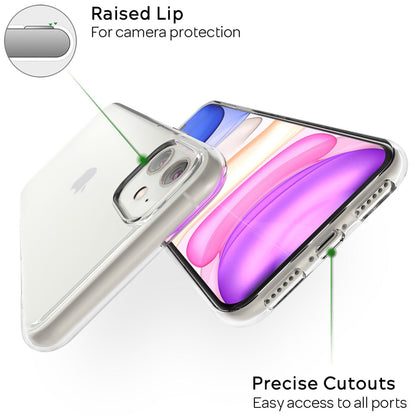 NALIA Transparente Silikonhülle für iPhone 11 – Anti-Gelb & Rutschfest – GLAZE (Handyhülle Kristallklar, Schlank & Stoßfest) – Marke aus Berlin