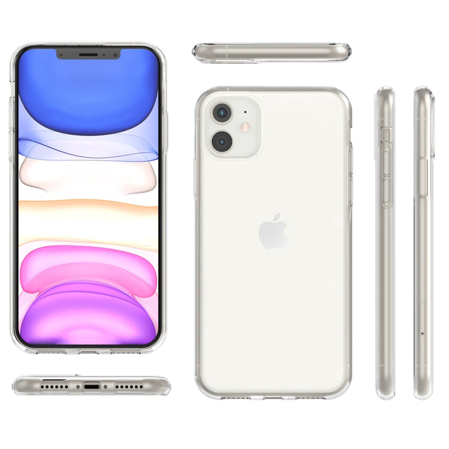 NALIA Transparente Silikonhülle für iPhone 11 – Anti-Gelb & Rutschfest – GLAZE (Handyhülle Kristallklar, Schlank & Stoßfest) – Marke aus Berlin