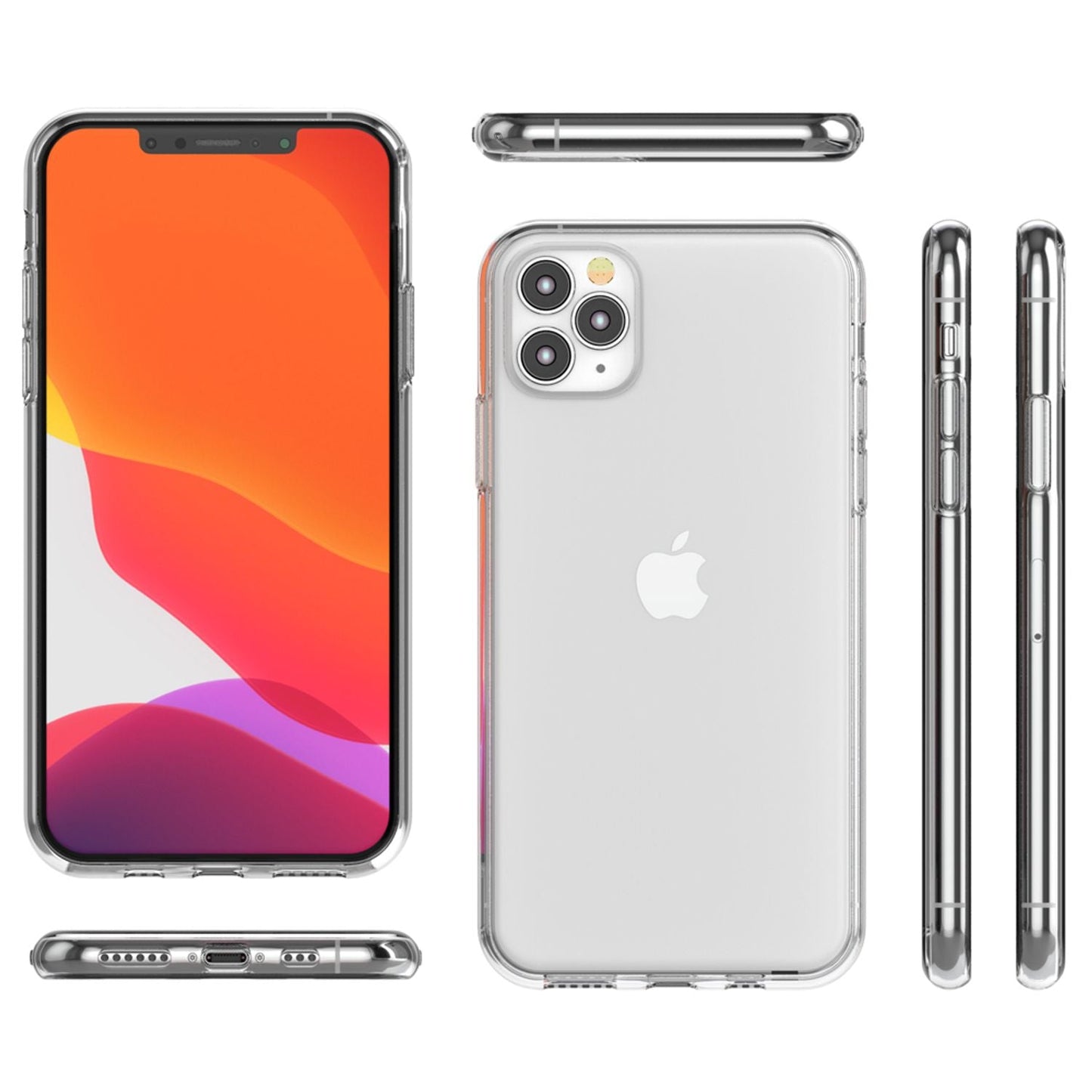 NALIA Transparente Silikonhülle für iPhone 11 Pro – Anti-Gelb & Rutschfest – GLAZE (Handyhülle Kristallklar, Schlank & Stoßfest) – Marke aus Berlin