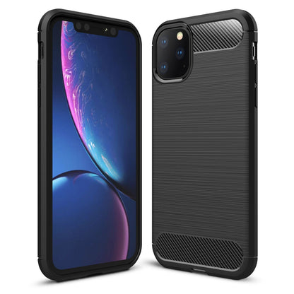 NALIA Silikonhülle für iPhone 11 Pro Max – Rutschfest & Matt – VORTEX (Gebürstete Optik & Carbon Design) – Marke aus Berlin