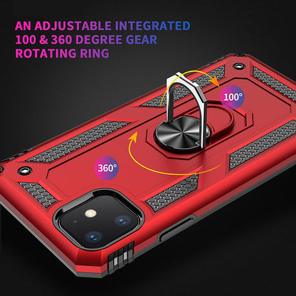 NALIA Panzerhülle für iPhone 11 – Ring-Ständer 360° & Magnet-Halterung Kompatibel – RINGDEFEND (Stoßfestes Outdoor Case) – Marke aus Berlin