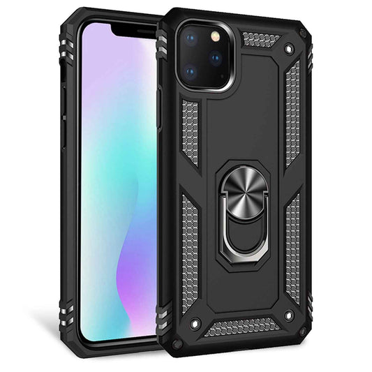 NALIA Panzerhülle für iPhone 11 Pro – Ring-Ständer 360° & Magnet-Halterung Kompatibel – RINGDEFEND (Stoßfestes Outdoor Case) – Marke aus Berlin