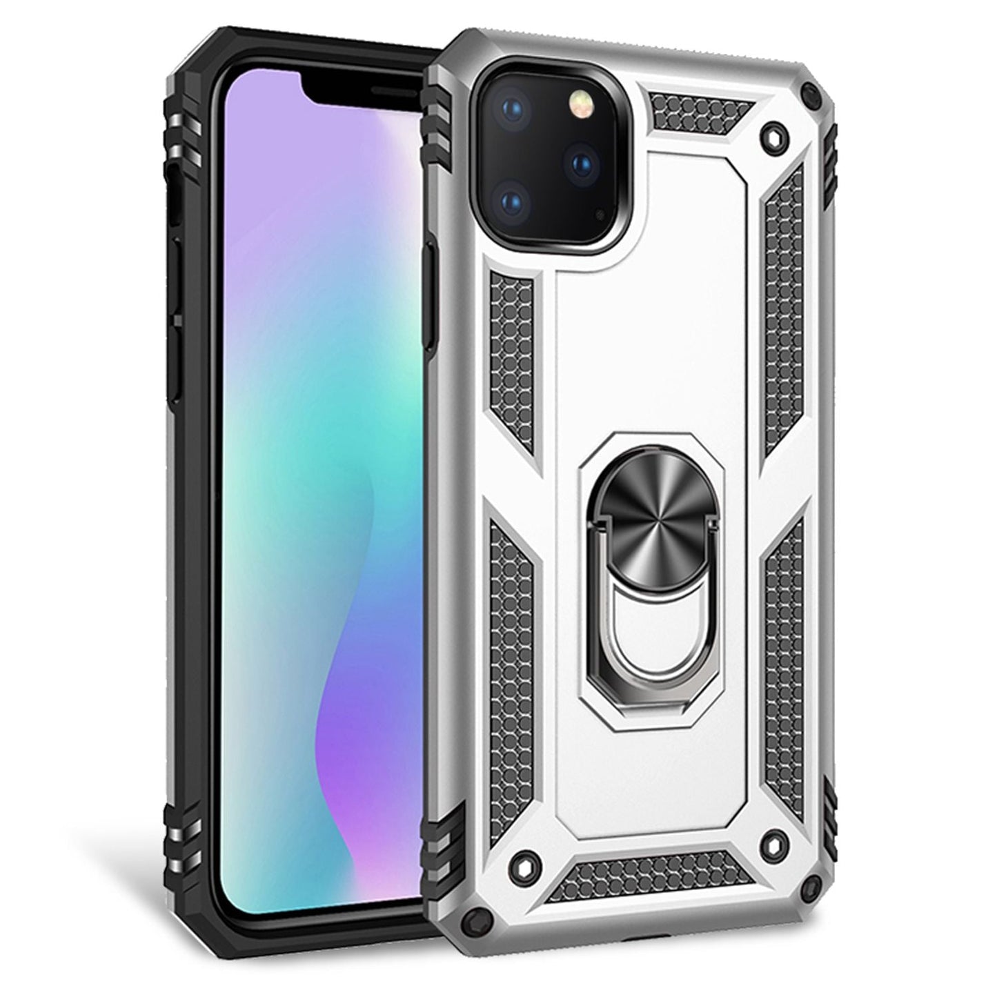 NALIA Panzerhülle für iPhone 11 Pro – Ring-Ständer 360° & Magnet-Halterung Kompatibel – RINGDEFEND (Stoßfestes Outdoor Case) – Marke aus Berlin