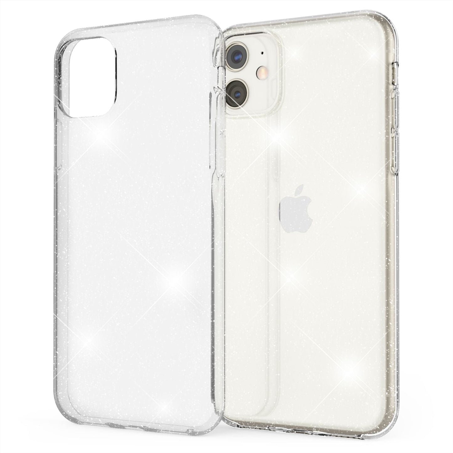 NALIA Glitzerhülle für iPhone 11 – Funkelndes Silikon Case – DAZZLIN (Transparent & Stoßfest) – Marke aus Berlin