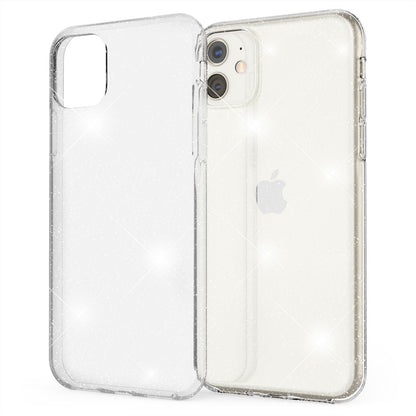 NALIA Glitzerhülle für iPhone 11 – Funkelndes Silikon Case – DAZZLIN (Transparent & Stoßfest) – Marke aus Berlin