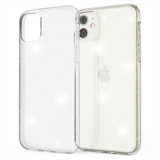 NALIA Glitzerhülle für iPhone 11 – Funkelndes Silikon Case – DAZZLIN (Transparent & Stoßfest) – Marke aus Berlin