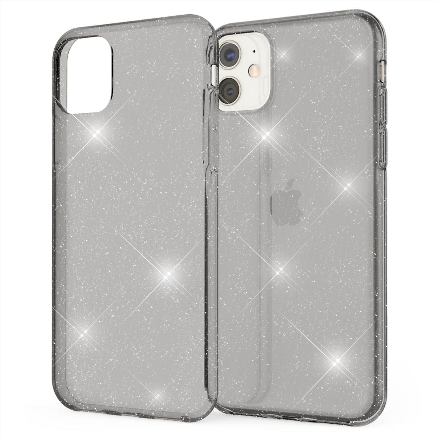 NALIA Glitzerhülle für iPhone 11 – Funkelndes Silikon Case – DAZZLIN (Transparent & Stoßfest) – Marke aus Berlin
