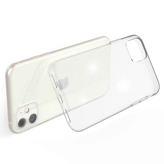 NALIA Glitzerhülle für iPhone 11 – Funkelndes Silikon Case – DAZZLIN (Transparent & Stoßfest) – Marke aus Berlin