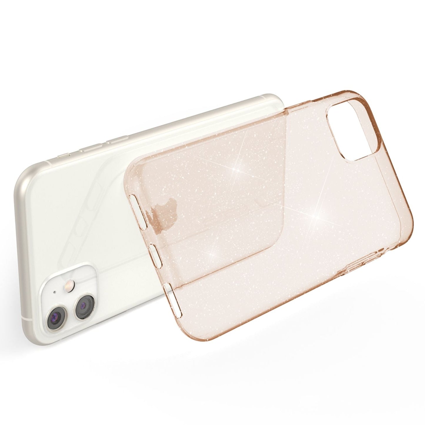 NALIA Glitzerhülle für iPhone 11 – Funkelndes Silikon Case – DAZZLIN (Transparent & Stoßfest) – Marke aus Berlin