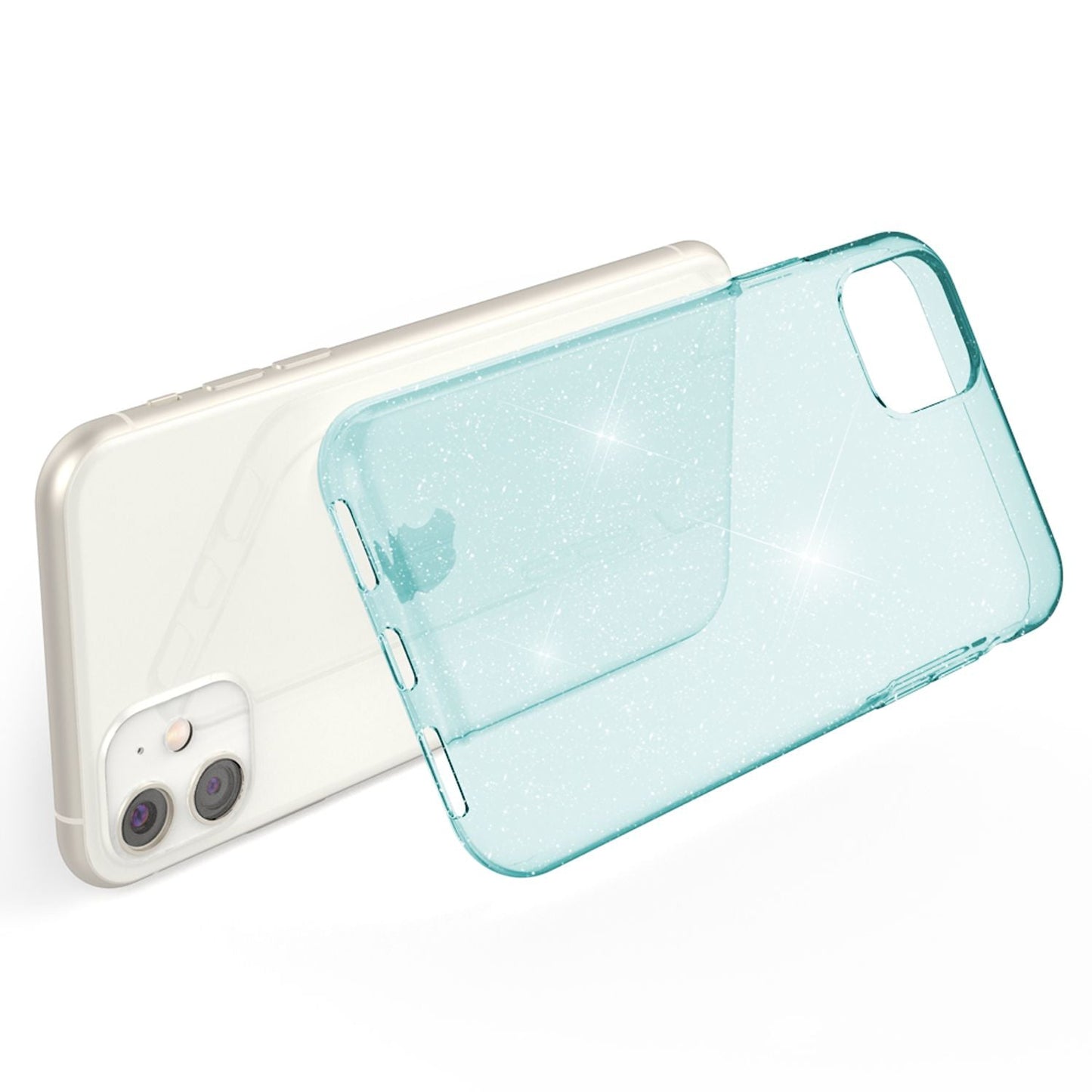 NALIA Glitzerhülle für iPhone 11 – Funkelndes Silikon Case – DAZZLIN (Transparent & Stoßfest) – Marke aus Berlin