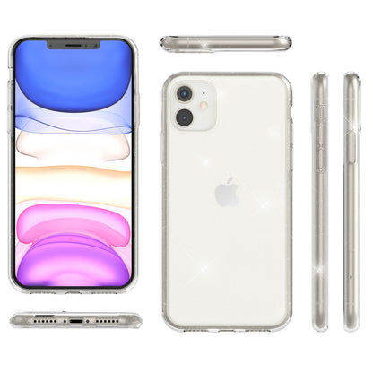 NALIA Glitzerhülle für iPhone 11 – Funkelndes Silikon Case – DAZZLIN (Transparent & Stoßfest) – Marke aus Berlin