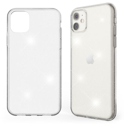 NALIA Glitzerhülle für iPhone 11 – Funkelndes Silikon Case – DAZZLIN (Transparent & Stoßfest) – Marke aus Berlin