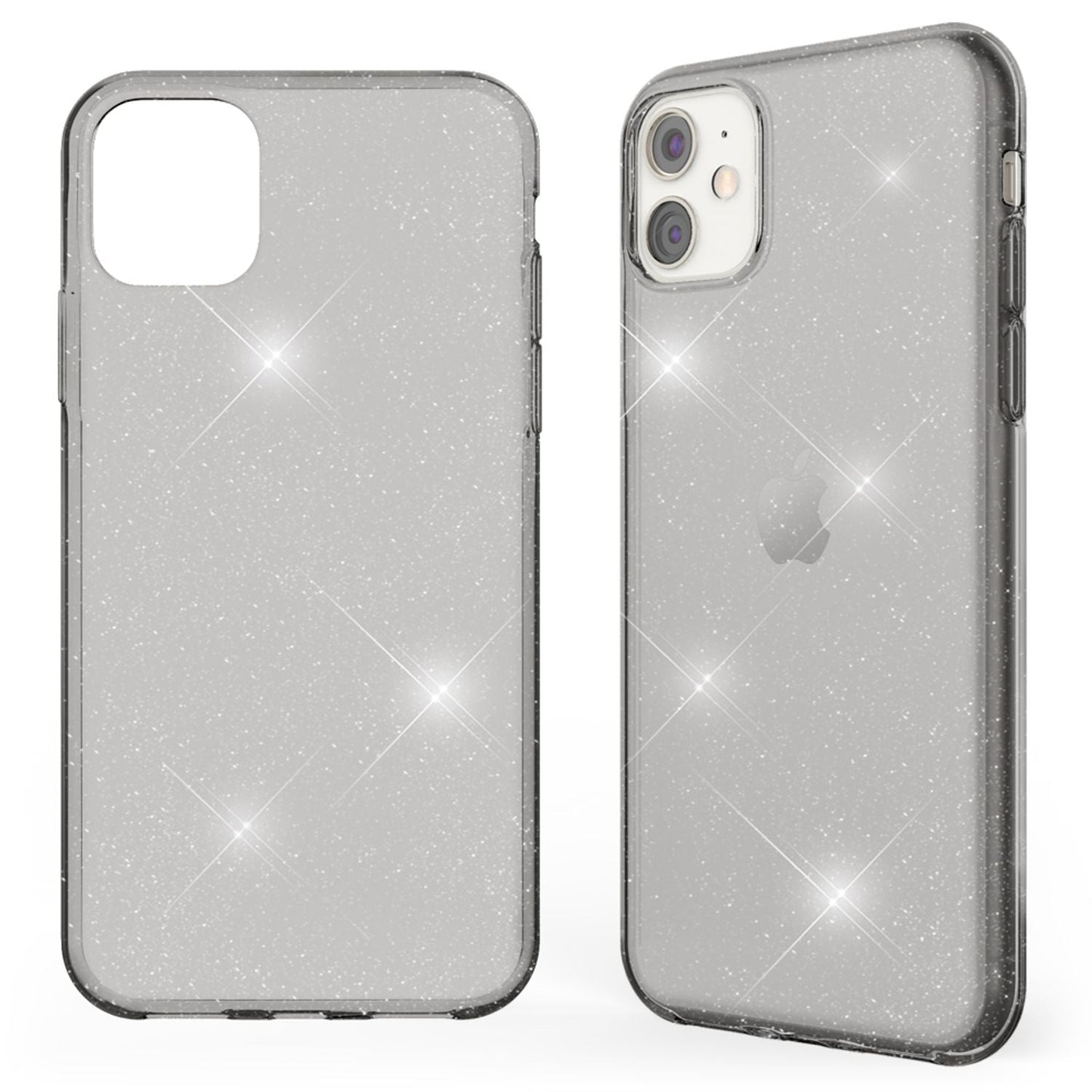 NALIA Glitzerhülle für iPhone 11 – Funkelndes Silikon Case – DAZZLIN (Transparent & Stoßfest) – Marke aus Berlin