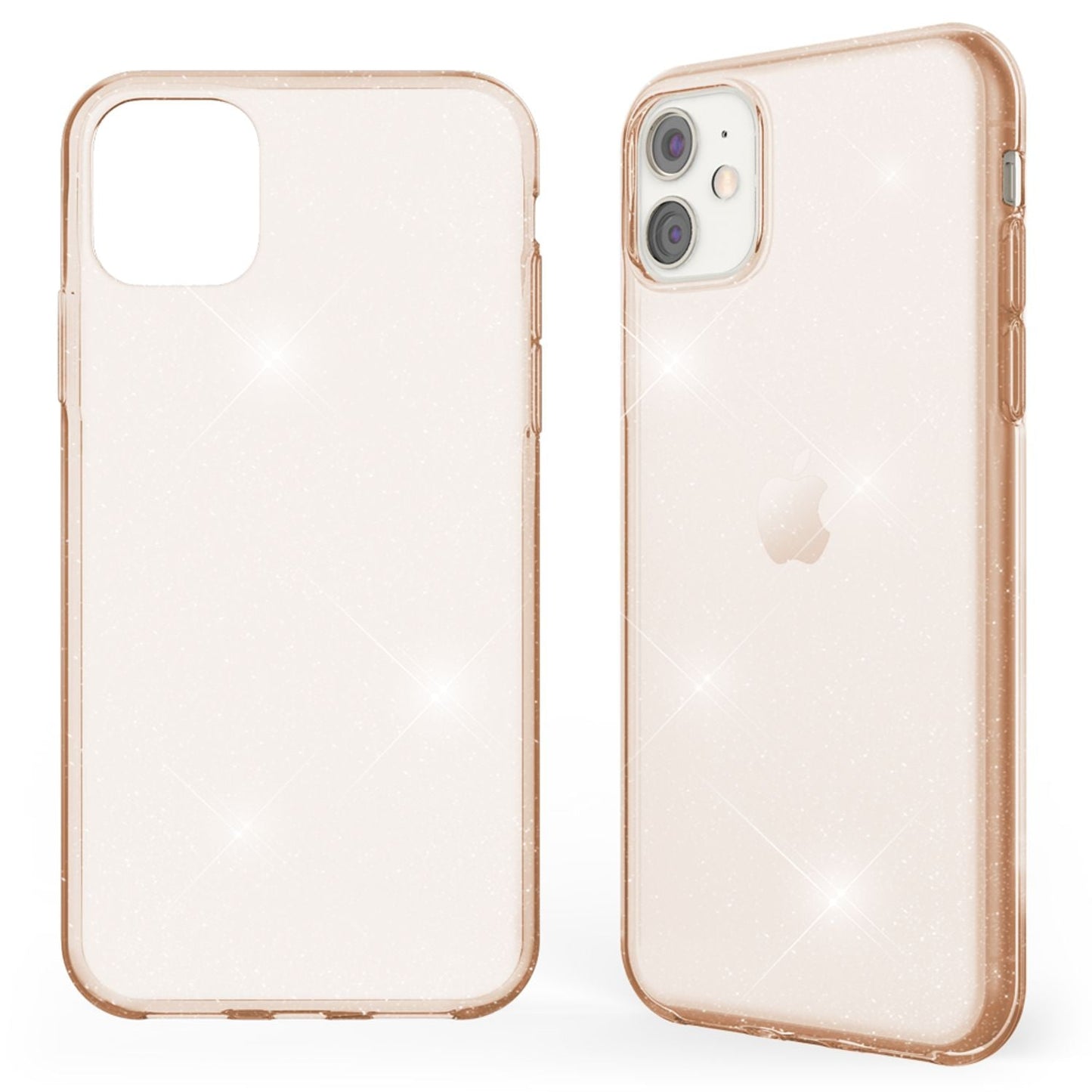 NALIA Glitzerhülle für iPhone 11 – Funkelndes Silikon Case – DAZZLIN (Transparent & Stoßfest) – Marke aus Berlin