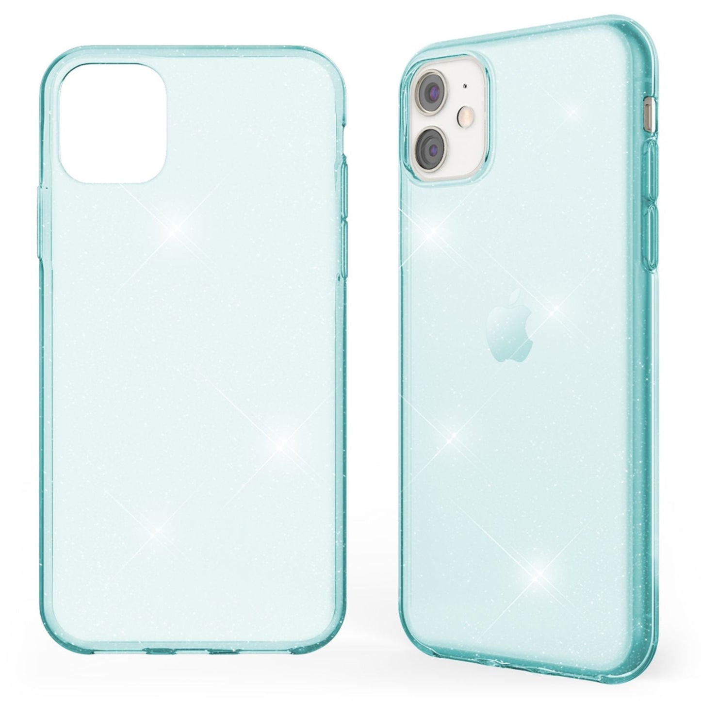 NALIA Glitzerhülle für iPhone 11 – Funkelndes Silikon Case – DAZZLIN (Transparent & Stoßfest) – Marke aus Berlin