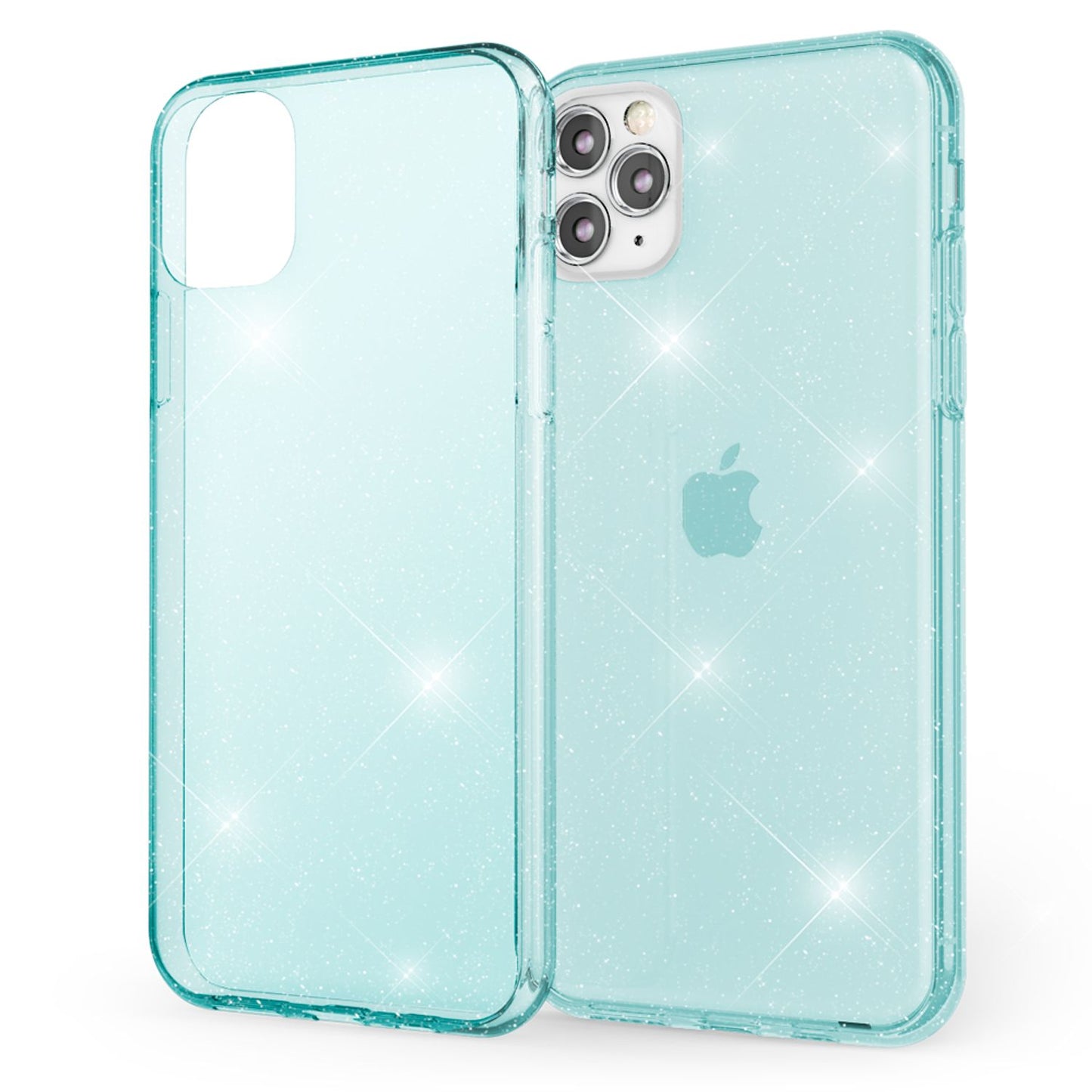 NALIA Glitzerhülle für iPhone 11 Pro Max – Funkelndes Silikon Case – DAZZLIN (Transparent & Stoßfest) – Marke aus Berlin