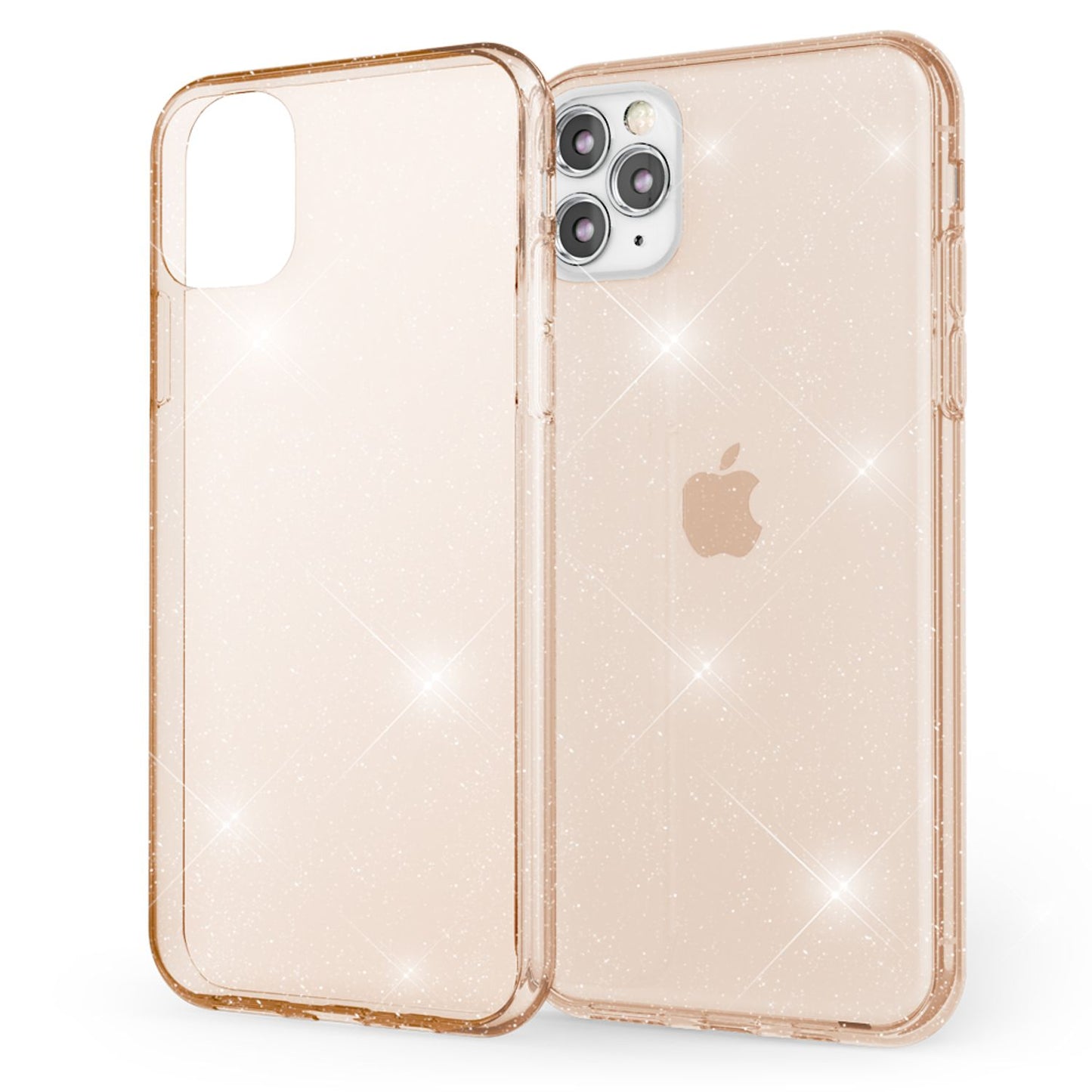 NALIA Glitzerhülle für iPhone 11 Pro Max – Funkelndes Silikon Case – DAZZLIN (Transparent & Stoßfest) – Marke aus Berlin