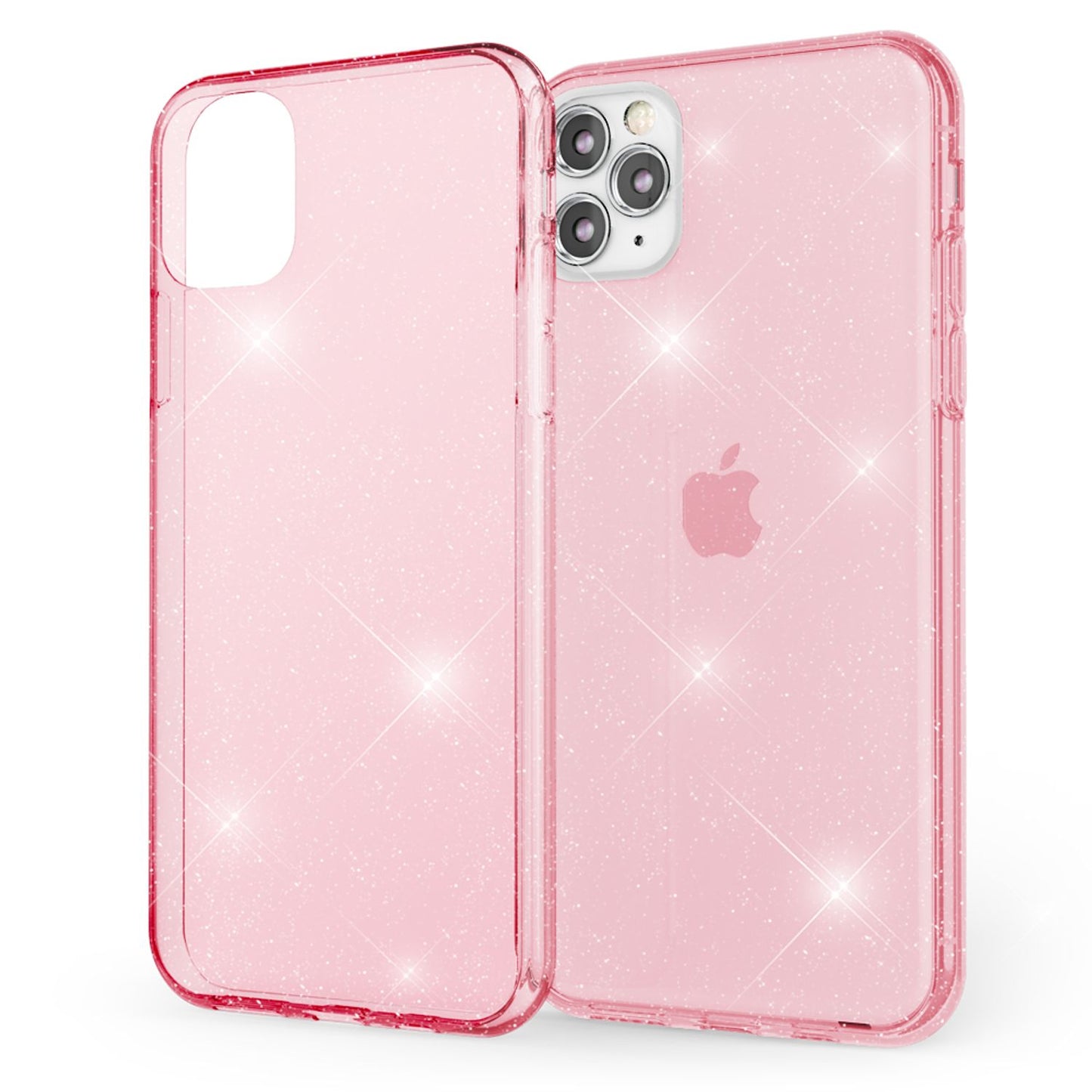 NALIA Glitzerhülle für iPhone 11 Pro Max – Funkelndes Silikon Case – DAZZLIN (Transparent & Stoßfest) – Marke aus Berlin