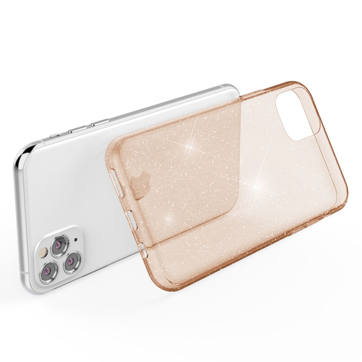 NALIA Glitzerhülle für iPhone 11 Pro – Funkelndes Silikon Case – DAZZLIN (Transparent & Stoßfest) – Marke aus Berlin