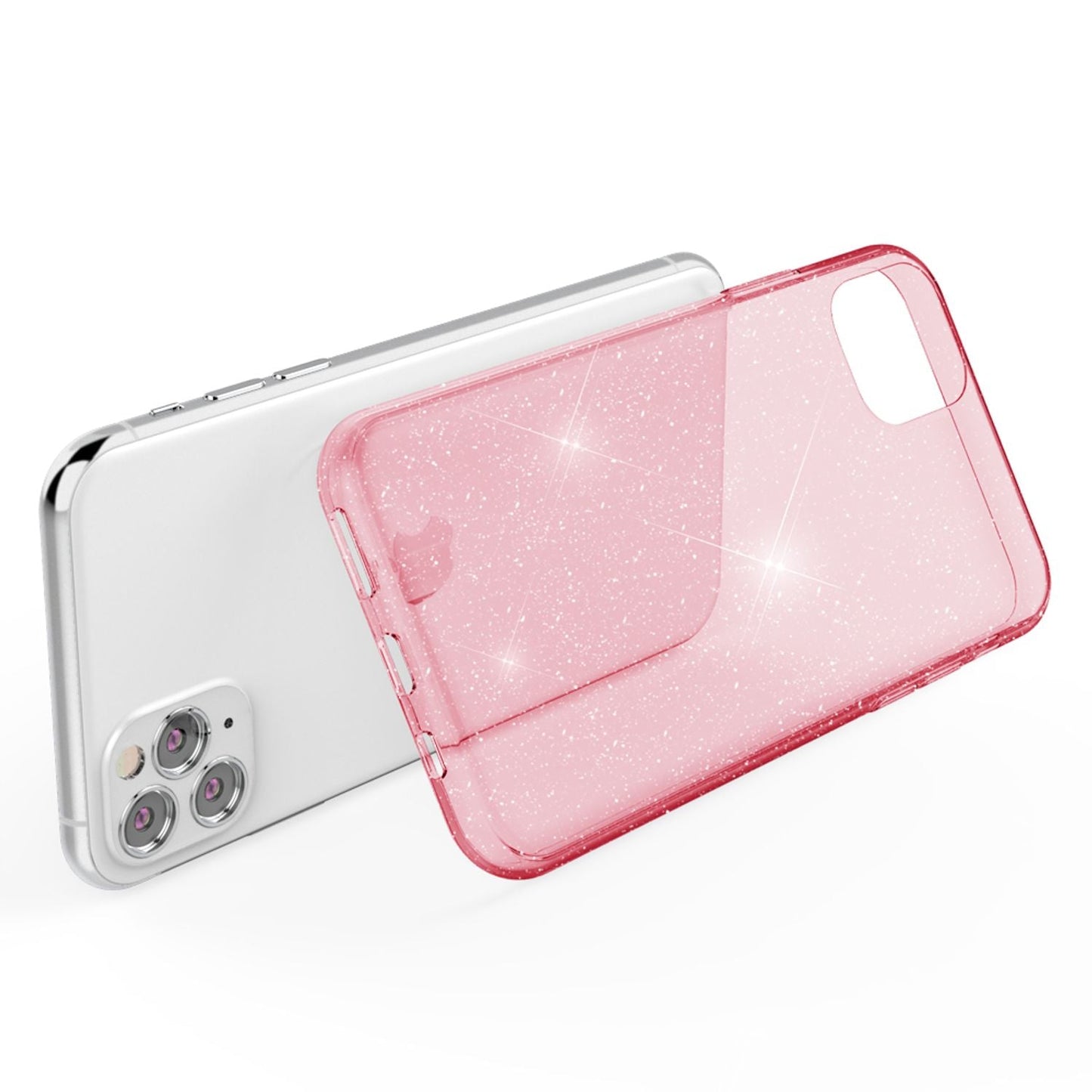 NALIA Glitzerhülle für iPhone 11 Pro – Funkelndes Silikon Case – DAZZLIN (Transparent & Stoßfest) – Marke aus Berlin