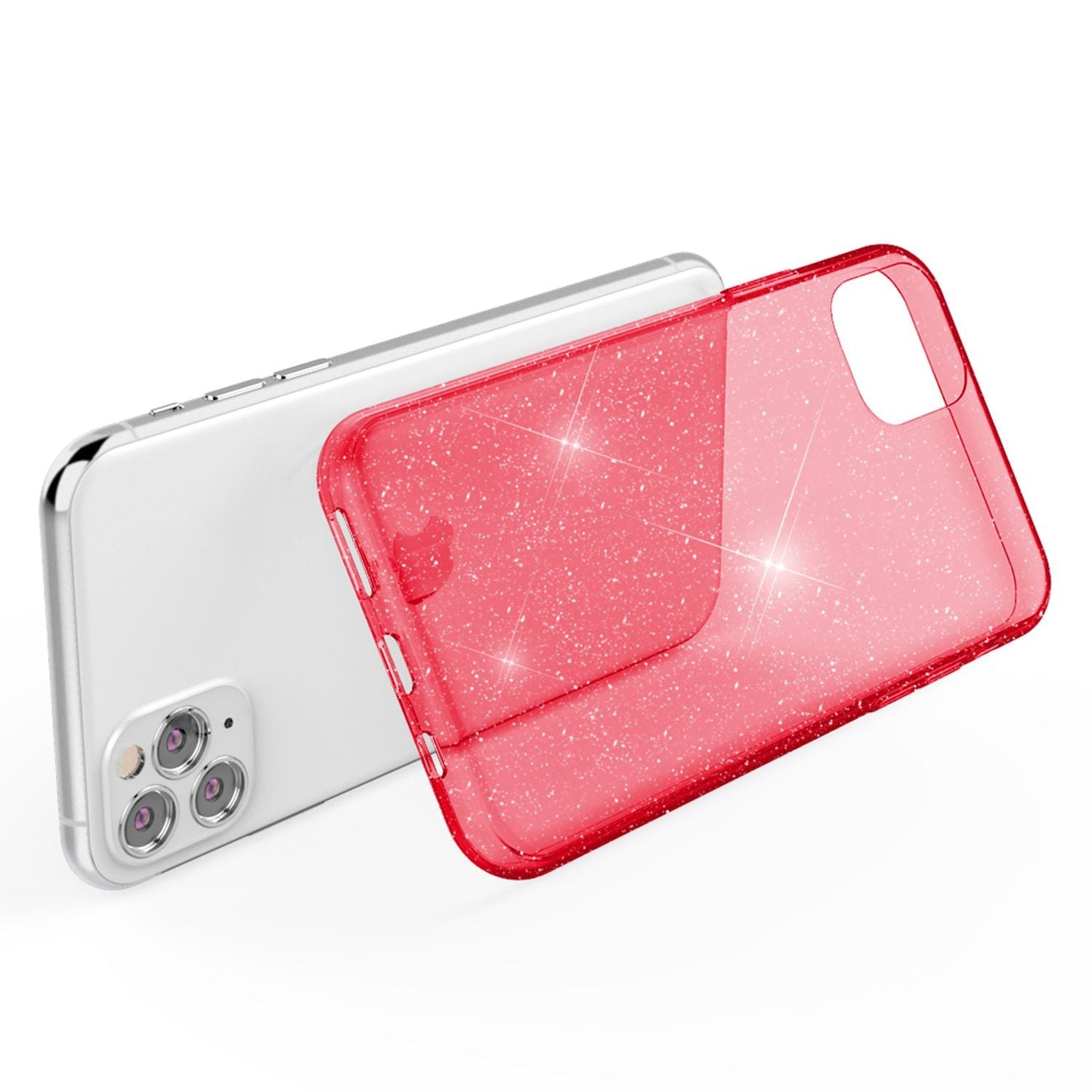 NALIA Glitzerhülle für iPhone 11 Pro – Funkelndes Silikon Case – DAZZLIN (Transparent & Stoßfest) – Marke aus Berlin