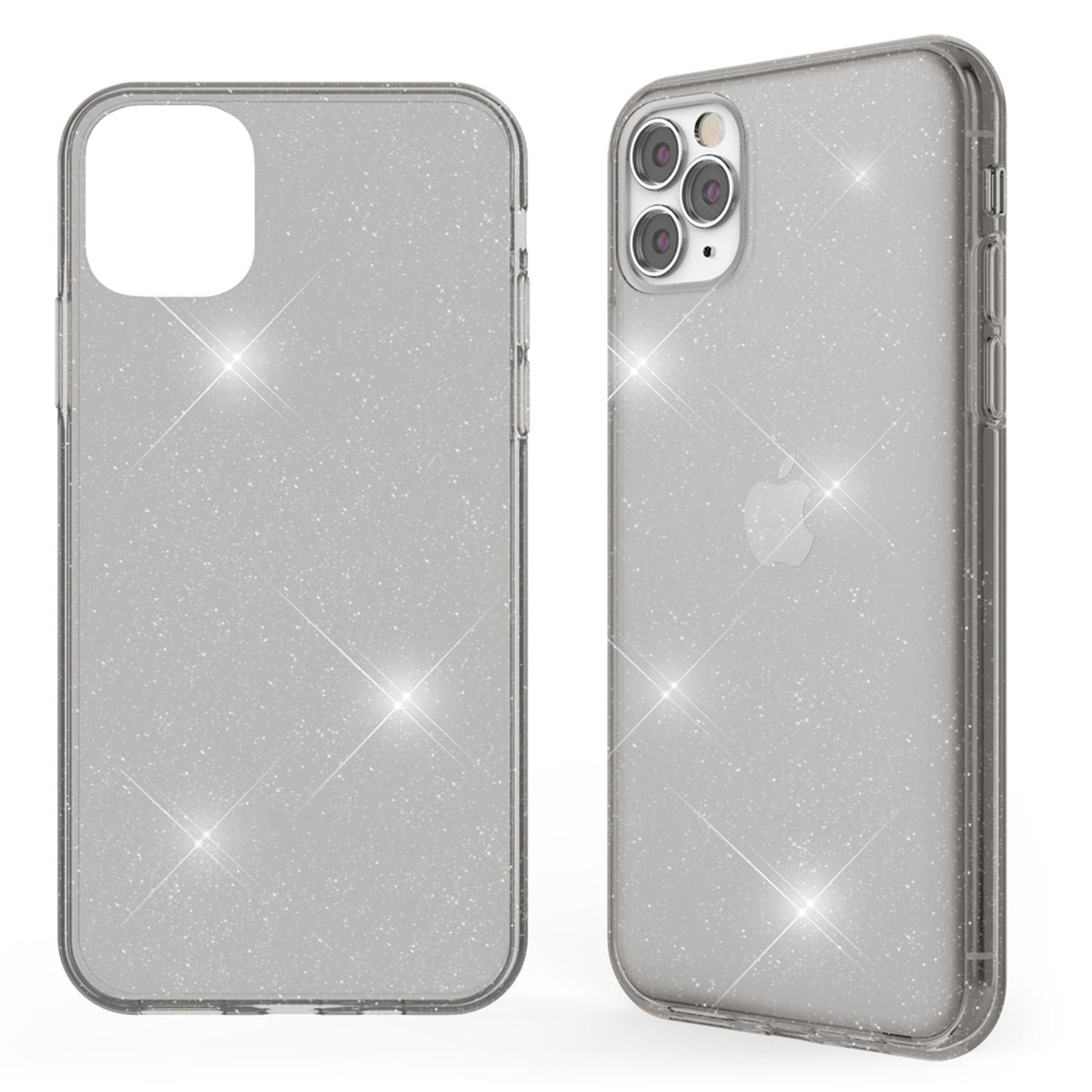 NALIA Glitzerhülle für iPhone 11 Pro – Funkelndes Silikon Case – DAZZLIN (Transparent & Stoßfest) – Marke aus Berlin