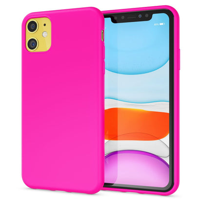 NALIA Neon Silikonhülle für iPhone 11 – Soft-Touch & Signal-Neon – NEONSHOCK (Matte Schutzhülle) – Marke aus Berlin