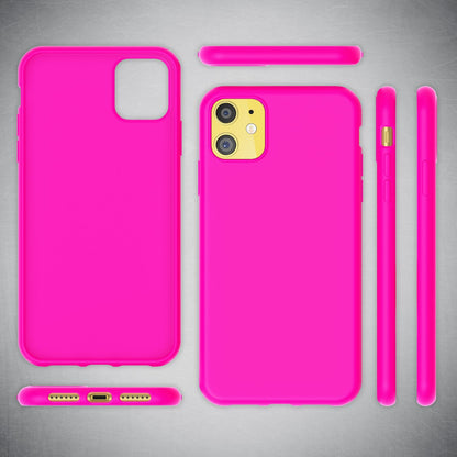 NALIA Neon Silikonhülle für iPhone 11 – Soft-Touch & Signal-Neon – NEONSHOCK (Matte Schutzhülle) – Marke aus Berlin