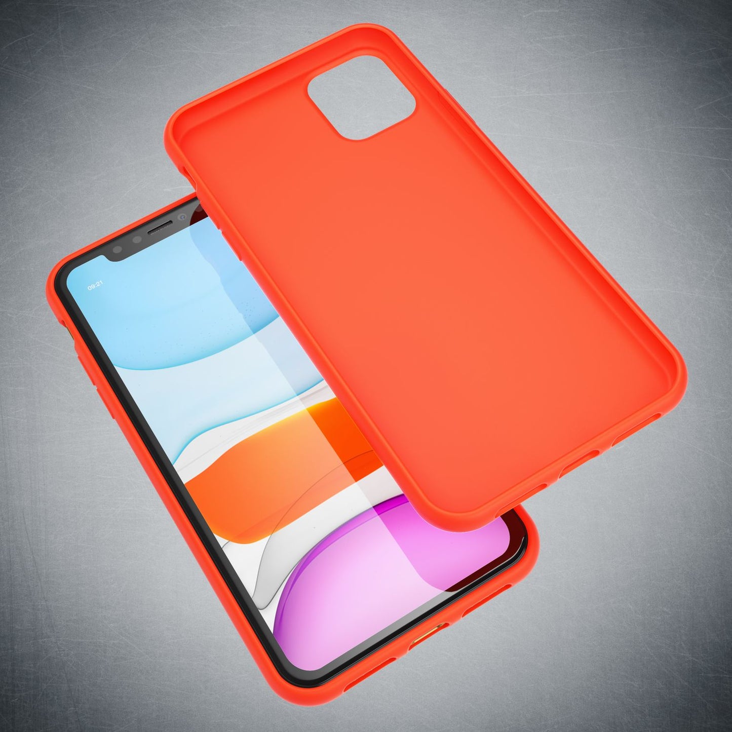 NALIA Neon Silikonhülle für iPhone 11 – Soft-Touch & Signal-Neon – NEONSHOCK (Matte Schutzhülle) – Marke aus Berlin