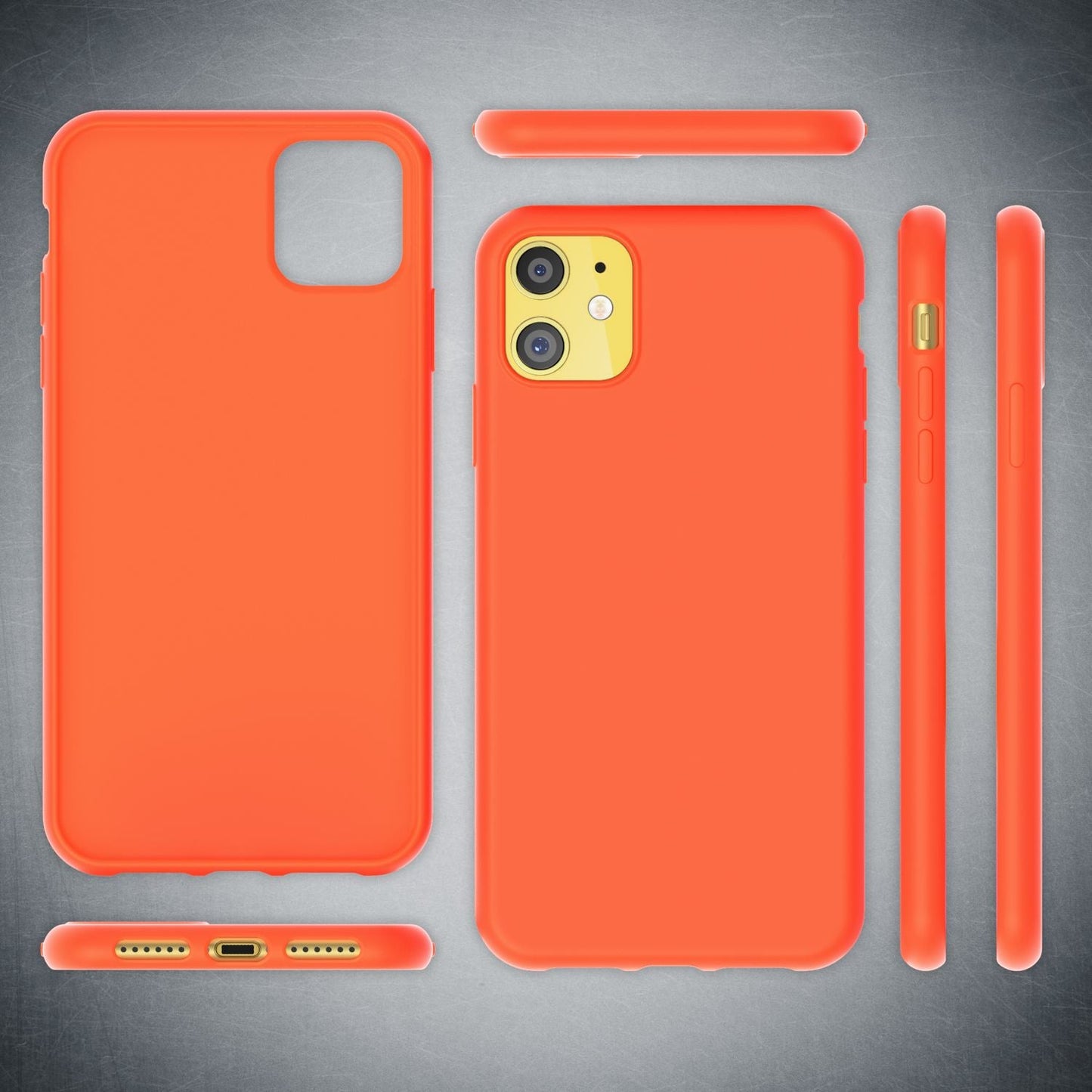 NALIA Neon Silikonhülle für iPhone 11 – Soft-Touch & Signal-Neon – NEONSHOCK (Matte Schutzhülle) – Marke aus Berlin