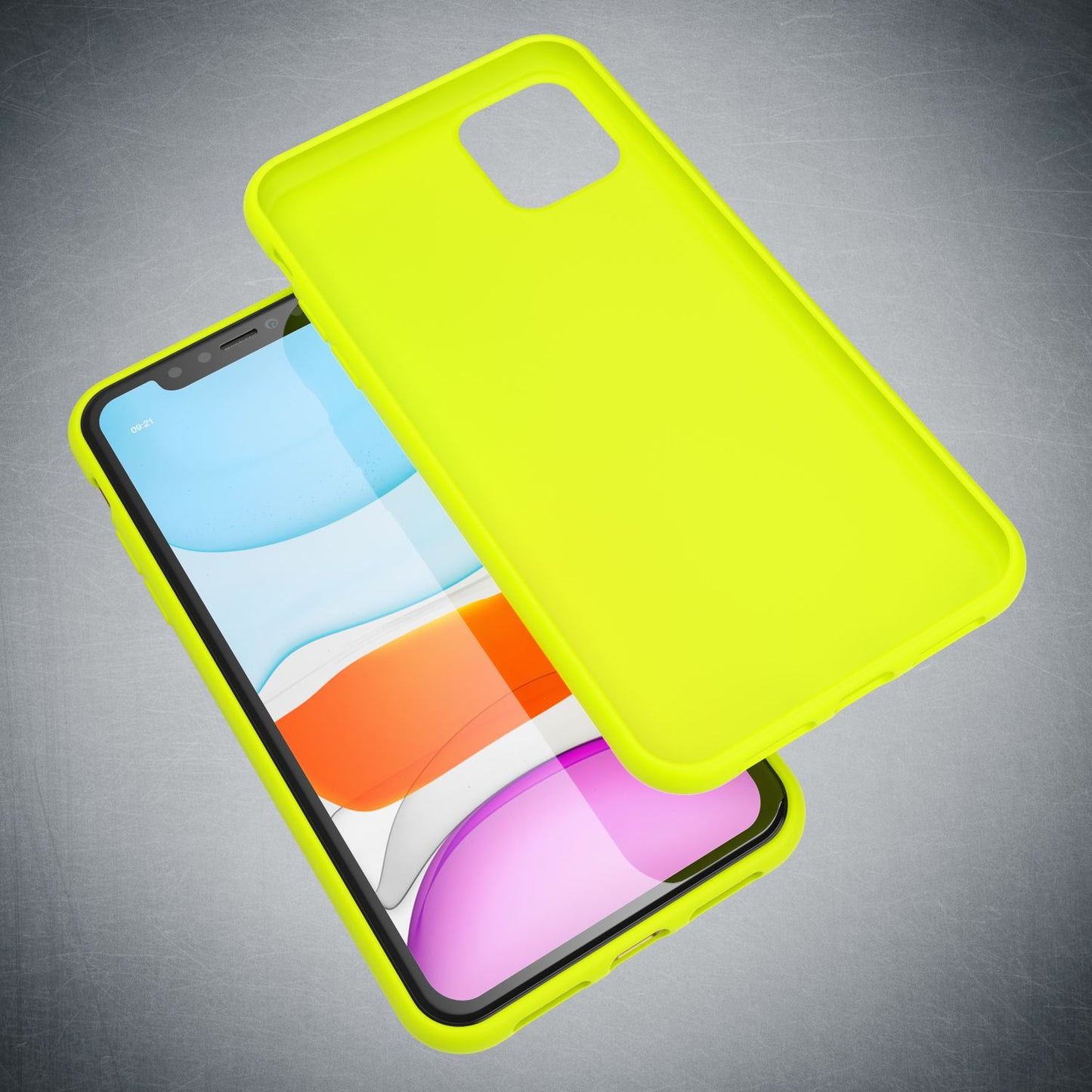 NALIA Neon Silikonhülle für iPhone 11 – Soft-Touch & Signal-Neon – NEONSHOCK (Matte Schutzhülle) – Marke aus Berlin